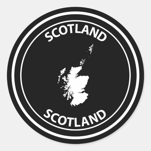 Schottland Runder Aufkleber (Vorderseite)