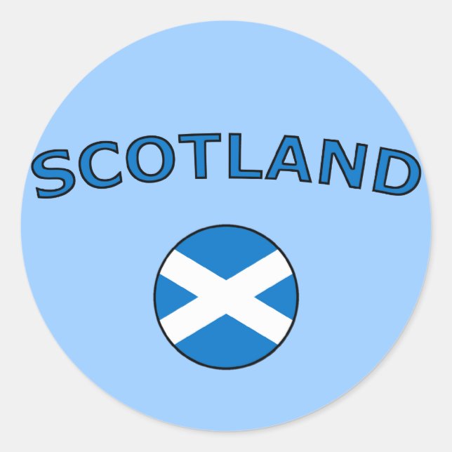 Schottland Runder Aufkleber (Vorderseite)