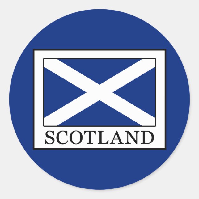 Schottland Runder Aufkleber (Vorderseite)