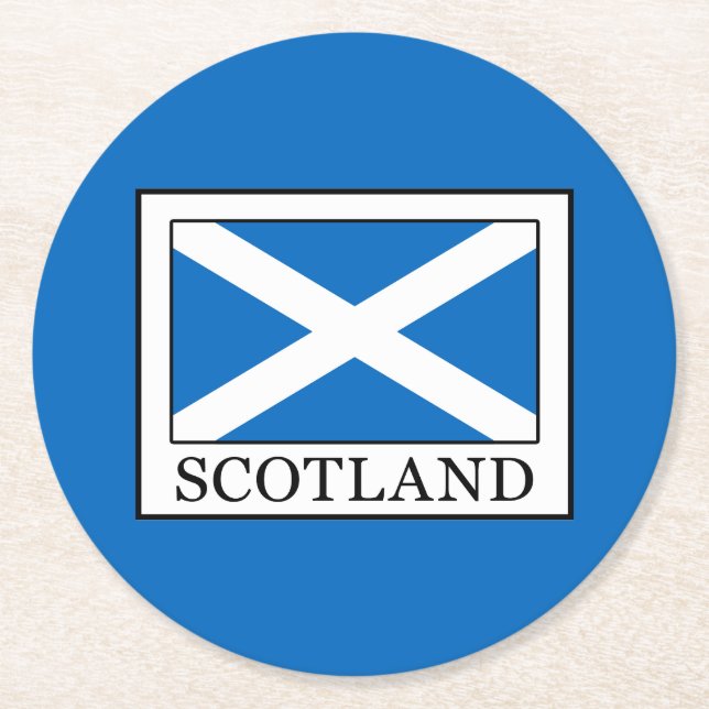 Schottland Runder Pappuntersetzer (Vorderseite)