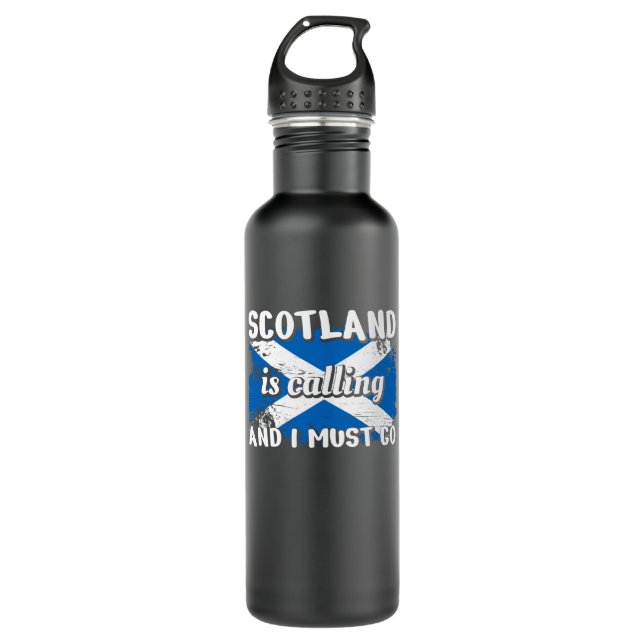 Schottland-Schlotland-Flagge Edelstahlflasche (Vorderseite)