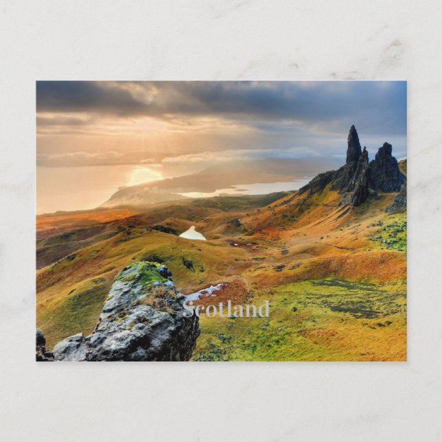 Schottland, schöne Berglandschaft Postkarte (Vorderseite)