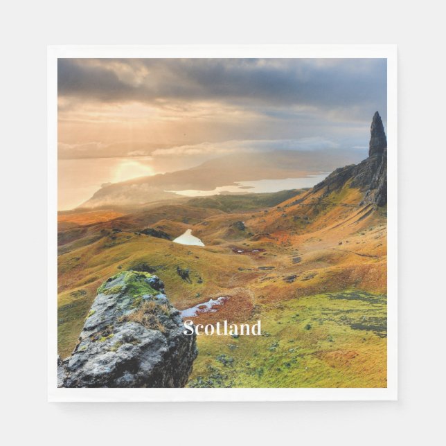 Schottland, schöne Berglandschaft, Serviette (Vorderseite)