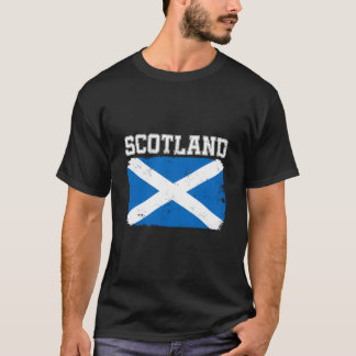 Schottland Schottische Flagge Abgenutzt T-Shirt