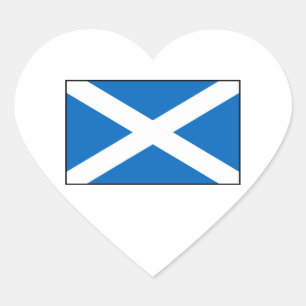 Schottland - schottische Flagge Herz-Aufkleber