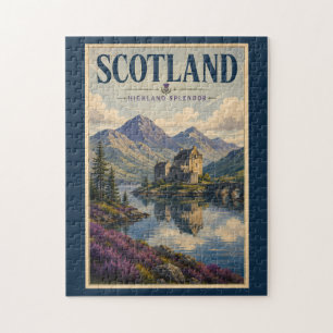 Schottland Schottische Highland-Illustration Reise