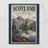 Schottland schottische Highland-Illustration Reise