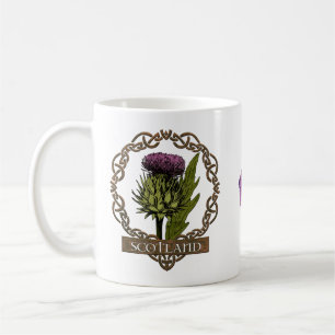 Schottland Schottischer Distel Keltische Knoten Mo Kaffeetasse