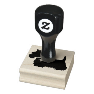 Schottland, schottischer Terrier, schwarzer Hund, Gummistempel