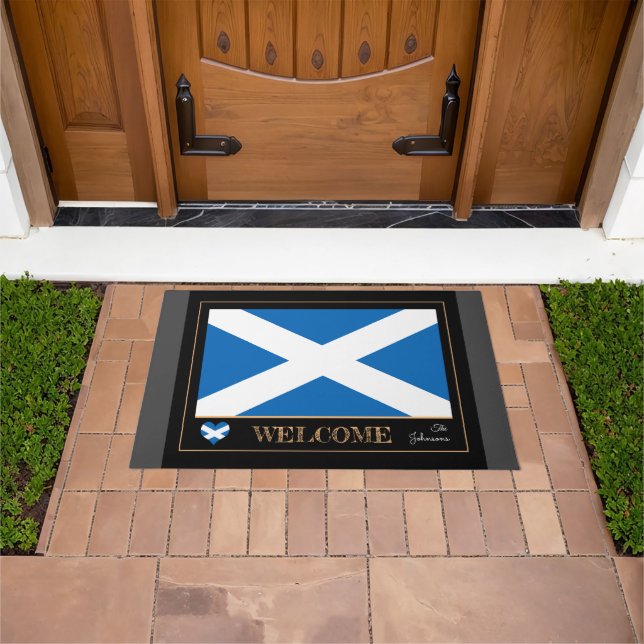 Schottland & Schottland Flag Hausmatte/Sport Willk Fußmatte (Außenbereich)
