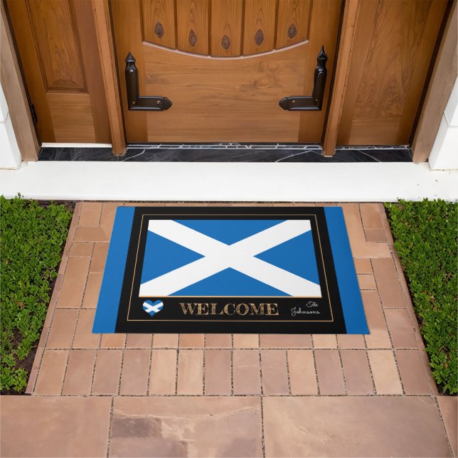 Schottland & Schottland Flag Hausmatte/Sport Willk Fußmatte (Außenbereich)