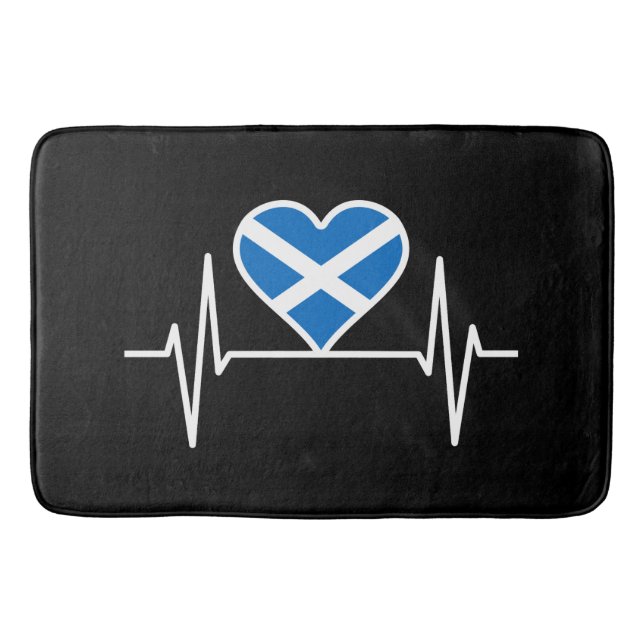 Schottland - Schottland Flag Heartbeat Badematte (Vorderseite)