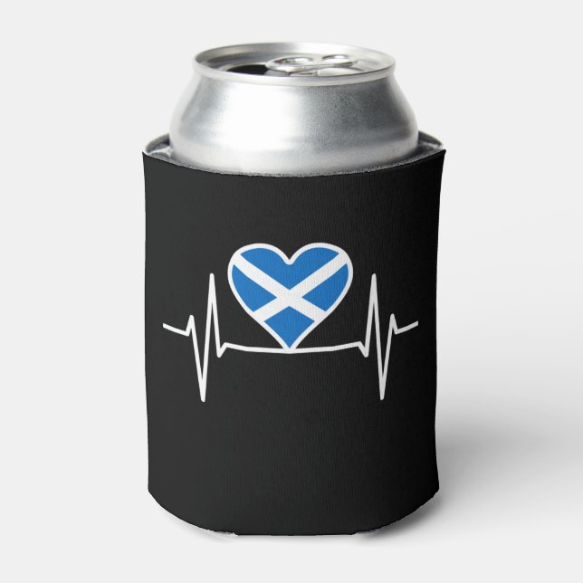 Schottland - Schottland Flag Heartbeat Dosenkühler (Kanne Vorderseite)