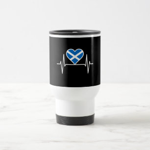 Schottland - Schottland Flag Heartbeat Reisebecher