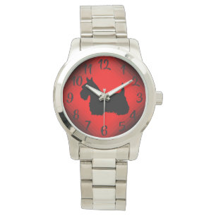 Schottland, Schottland, Schwarz/Weiß-Rot Armbanduhr