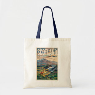 Schottland Scottish Highland-Hirsch-Illustration R Tragetasche