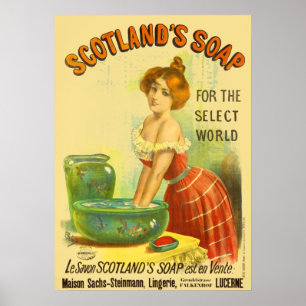 Schottland-Seife Vintage-Werbung Poster