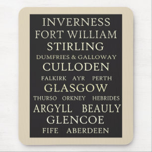 Schottland-Städte Mousepad