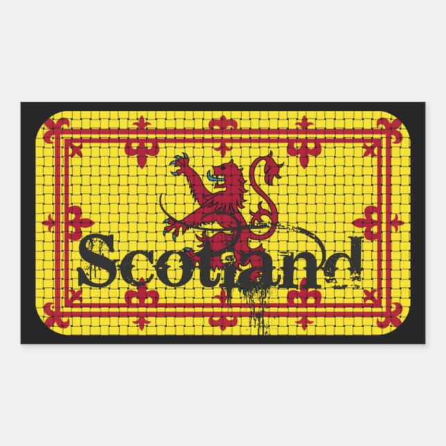 Schottland-Standardflagge Rechteckiger Aufkleber (Vorderseite)