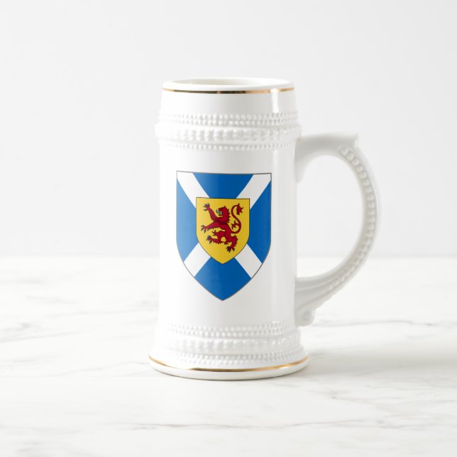 Schottland Stein - Kreuz-u. Löwe-Schild Bierglas (Rechts)
