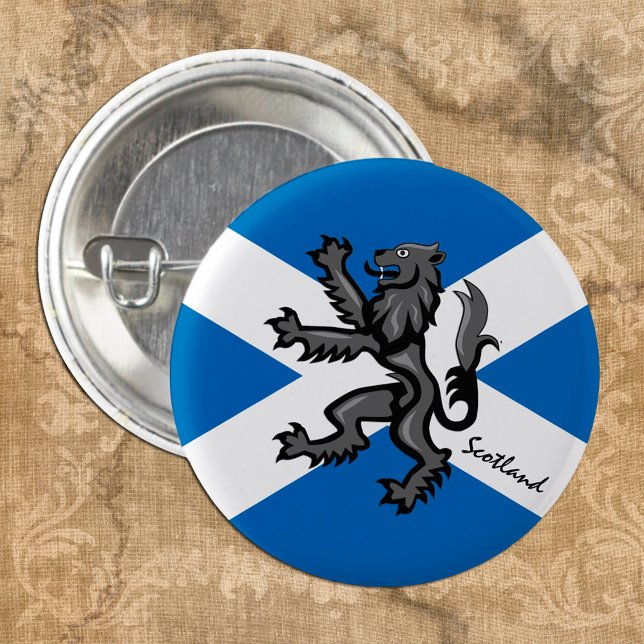 Schottland-Taste, patriotische schottische Flagge, Button (Von Creator hochgeladen)