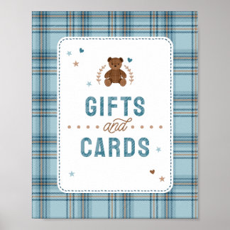 Schottland-Teddybär, Geschenke und Karten für Baby Poster
