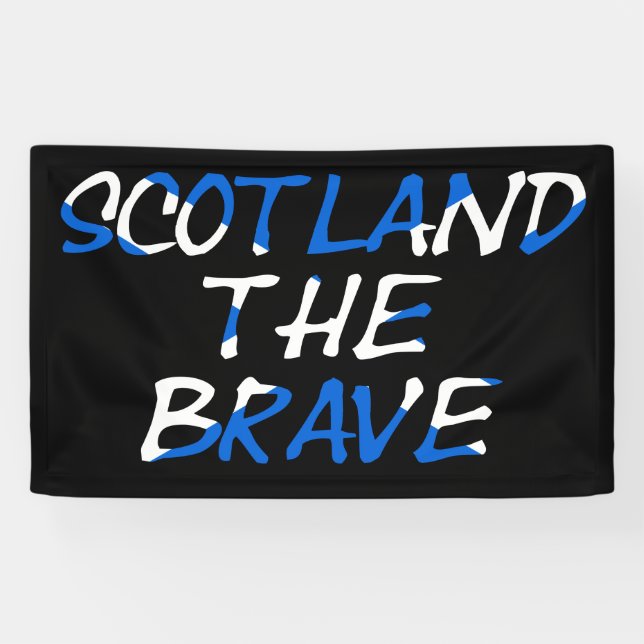 Schottland The Brave on Scottish Flag Banner (Horizontal)