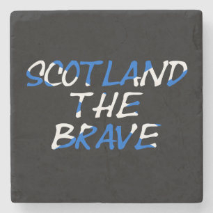 Schottland The Brave on Scottish Flag Küste Steinuntersetzer
