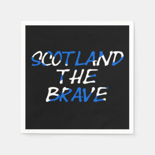 Schottland The Brave überlagerte sich auf der Flag Serviette