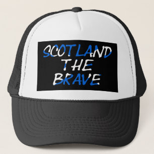 Schottland The Brave überlagerte sich auf der Sco Truckerkappe
