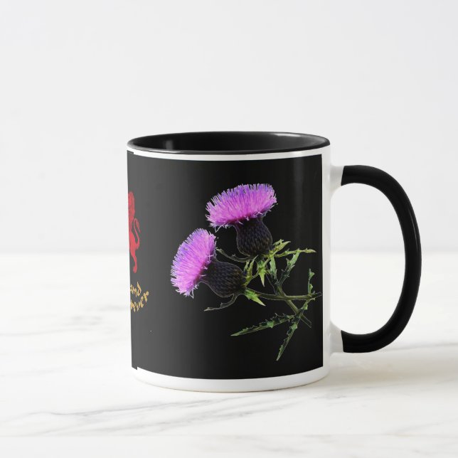 Schottland, Thistle-Blume und neue Flagge Tasse (Rechts)