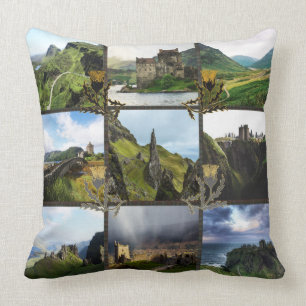 Schottland Thistles auf Fraser Tartan Kissen