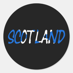 Schottland überlagerte sich auf der Flagge Schottl Runder Aufkleber