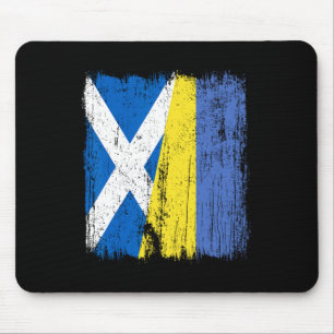Schottland Ukraine Halbflagge Schottisch Ukrainisc Mousepad
