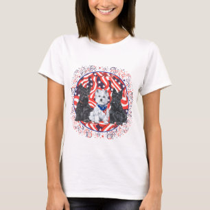 Schottland und eine westamerikanische Flagge T-Shirt