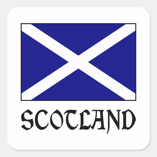 Schottland und Schotte Quadratischer Aufkleber (Vorderseite)