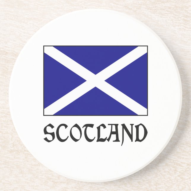 Schottland und Schotte Sandstein Untersetzer (Vorne)