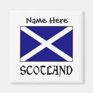 Schottland und Schottland-Flagge Personalisiertes  Magnet