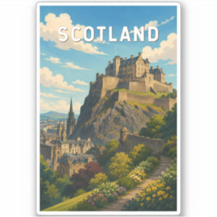 Schottland Vereinigtes Königreich Illustration Rei Aufkleber