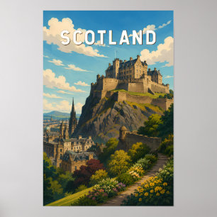 Schottland Vereinigtes Königreich Illustration Rei Poster