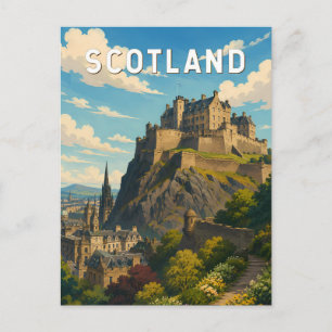 Schottland Vereinigtes Königreich Illustration Rei Postkarte