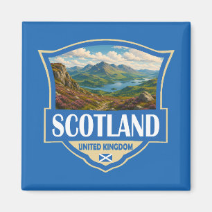 Schottland Vereinigtes Königreich Illustration Ret Magnet
