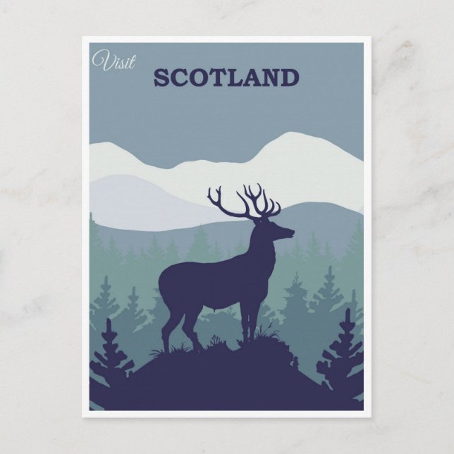 Schottland Vintag Schottland Landschaftsreise Postkarte (Vorderseite)