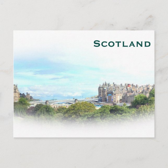 Schottland Vintag Tourismus Reisen hinzufügen Postkarte (Vorderseite)