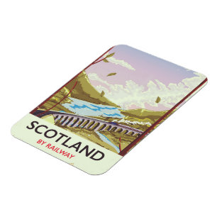 Schottland Vintage-Lok-Reiseposter Magnet