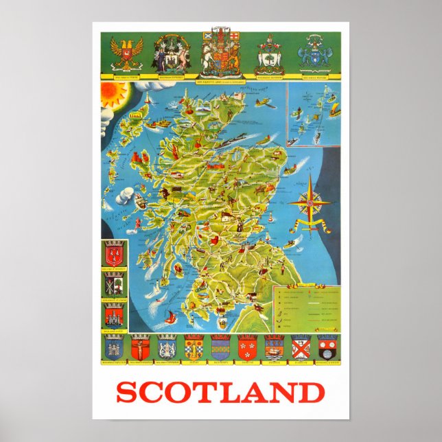 Schottland Vintage Poster (Vorne)
