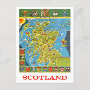 Schottland Vintage-Reisepostkarte Postkarte