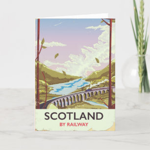 Schottland Vintages Reiseplakat Feiertagskarte