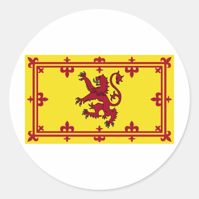 Schottland Wappen Runder Aufkleber (Vorderseite)