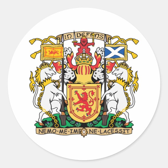 Schottland-Wappen Runder Aufkleber (Vorderseite)
